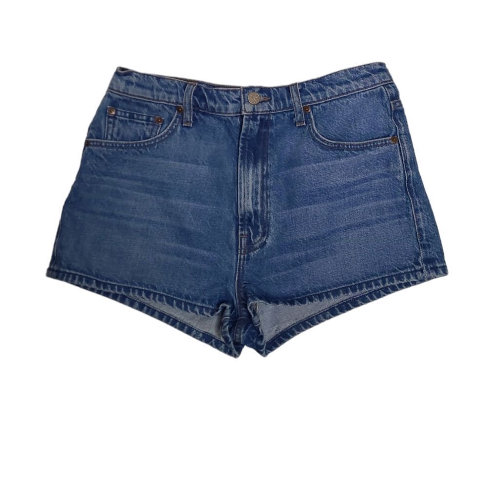 MOTHER‎ x Snacks tory blues in soapstone navy denim shorts 25